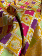 Banarasi Pure Katan Silk Saree with Minakari Rangkat Pattern in Multi Colour Shades PKM15