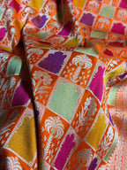 Banarasi Pure Katan Silk Saree with Minakari Rangkat Pattern in Multi Colour Shades PKM16