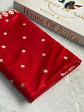 Banarasi Mashru Satin Silk Saree Booti Pattern Red Shades MSK14