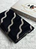 Banarasi Mashru Satin Silk Saree Cross Pattern Black Shades MSK12