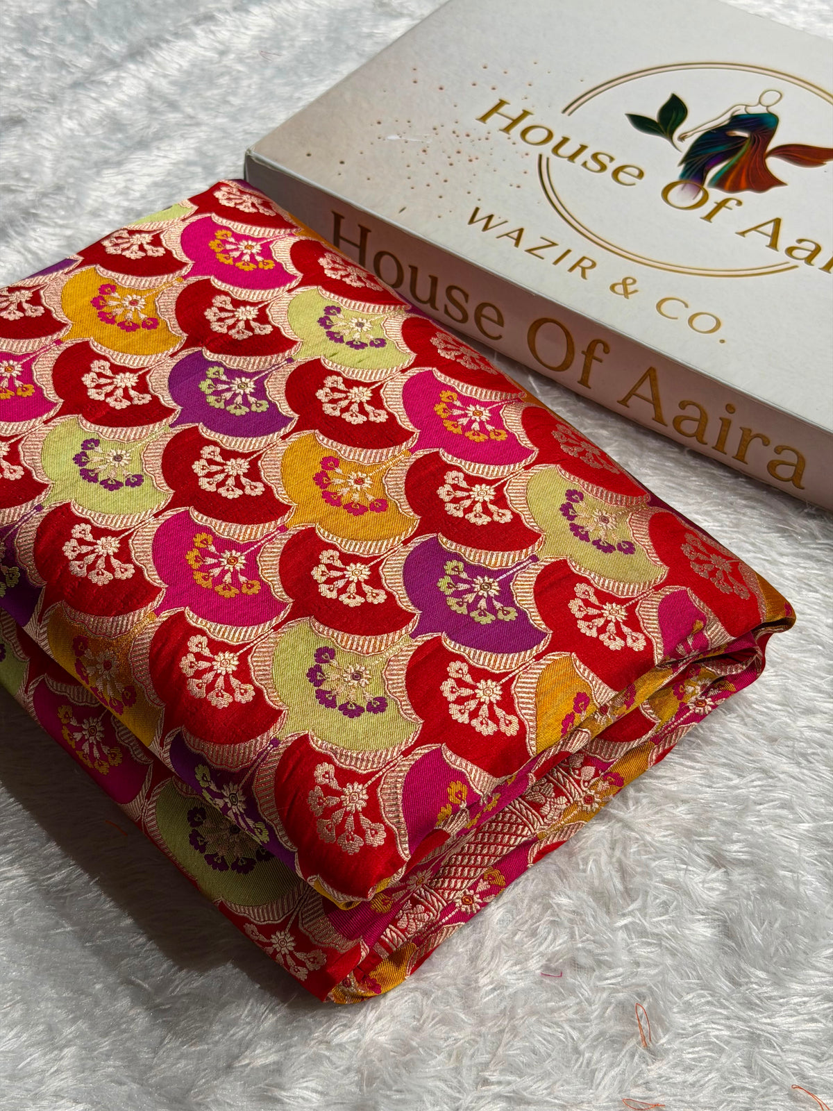Banarasi Pure Katan Silk Saree with Minakari Rangkat Pattern in Multi Colour Shades PKM14
