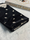 Banarasi Mashru Satin Silk Saree In Booti Pattern With Black Shades MSC01