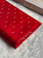 Banarasi Mashru Satin Katan Saree Booti Pattern in Red Shades MSK04