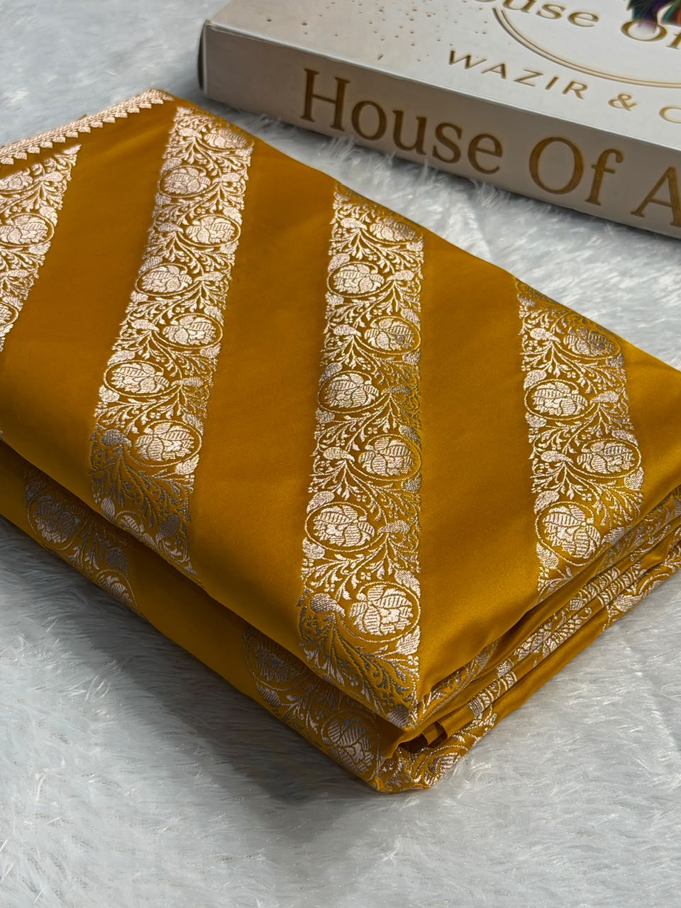 Banarasi Mashru Satin Silk Saree Cross Pattern MSK13