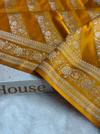 Banarasi Mashru Satin Silk Saree Cross Pattern MSK13
