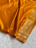 Banarasi Mashru Satin Silk Saree Cross Pattern MSK13