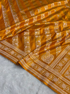 Banarasi Mashru Satin Silk Saree Cross Pattern MSK13