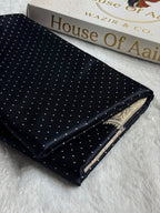Banarasi Mashru Satin Silk Saree Floral Dot Pattern In Contrast Black with Cream Shades MSC10