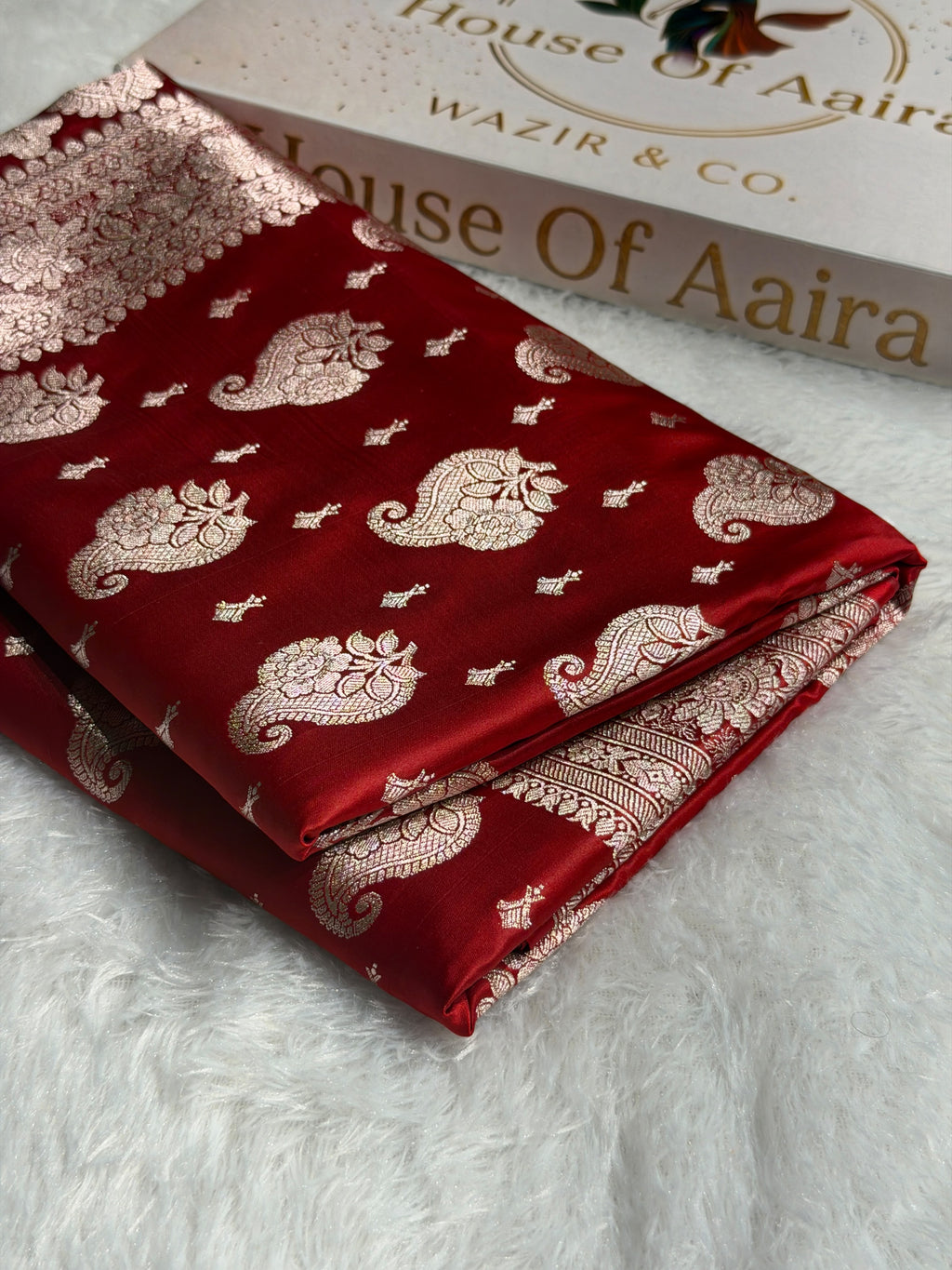 Banarasi Satin Katan Silk Saree Jaal Pattern in Maroon Shades SK16