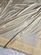 Banarasi Pure Katan Silk Saree Handwoven Kaduwa Boota Pattern with Minakari work in Beige Shades PKH03