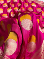 Banarasi Pure Katan Silk Saree with Minakari Ball Boota Pattern in Pink Shades PKM08
