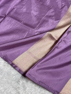 Banarasi Pure Katan Silk Saree with Minakari Jaal Pattern in Lavender Shades PKM07